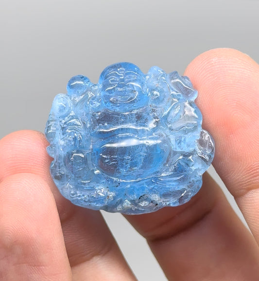 Vietnamese Aquamarine Buddha Carving!