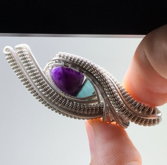 Sugilite/Paraiba Tourmaline Pendant!